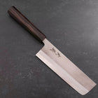 Nakiri SKD11 Nashiji Ebony Handle 165mm-[Musashi]-[Japanese-Kitchen-Knives]