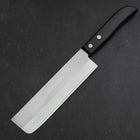 Nakiri SKD12 Polished Western Black Handle 165mm-[Musashi]-[Japanese-Kitchen-Knives]