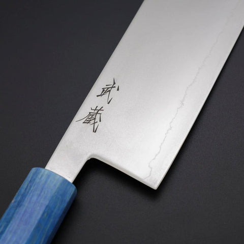 Nakiri SLD Mirror Shoreline Handle 170mm-[Musashi]-[Japanese-Kitchen-Knives]
