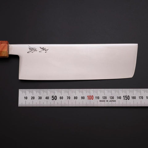 Nakiri SLD Mirror Sunset Orange Handle 170mm-[Musashi]-[Japanese-Kitchen-Knives]