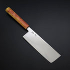 Nakiri SLD Mirror Sunset Orange Handle 170mm-[Musashi]-[Japanese-Kitchen-Knives]
