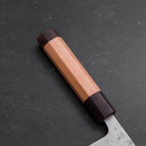 Nakiri SLD Nashiji Washi Cherry Rosewood Handle 165mm-[Musashi]-[Japanese-Kitchen-Knives]