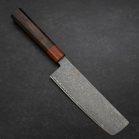 Nakiri & Santoku VG-10 Damasco Mango de Ébano Palisandro Set Sakura