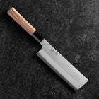 Nakiri Silver Steel #3 Kasumi Buffalo Walnut Handle 165mm-[Musashi]-[Japanese-Kitchen-Knives]
