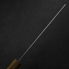 Nakiri Silver Steel #3 Nashiji Olive Handle 165mm (6.5”)-[Musashi]-[Japanese-Kitchen-Knives]