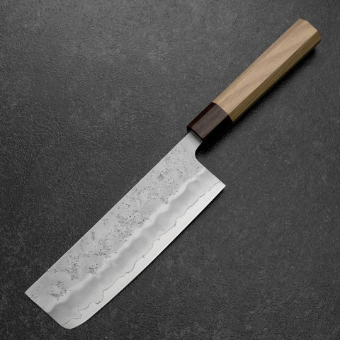 Nakiri Silver Steel #3 Nashiji Walnut Handle 165mm (6.5”)