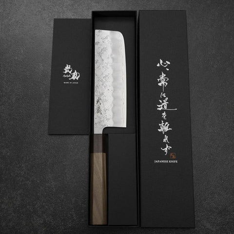 Nakiri Silver Steel #3 Nashiji Walnut Handle 165mm (6.5”)