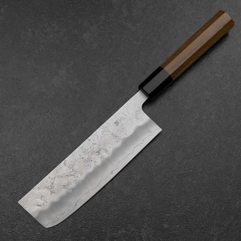 Nakiri Silver Steel #3 Nashiji Washi Buffalo Bubinga Handle 165mm (6.5”)