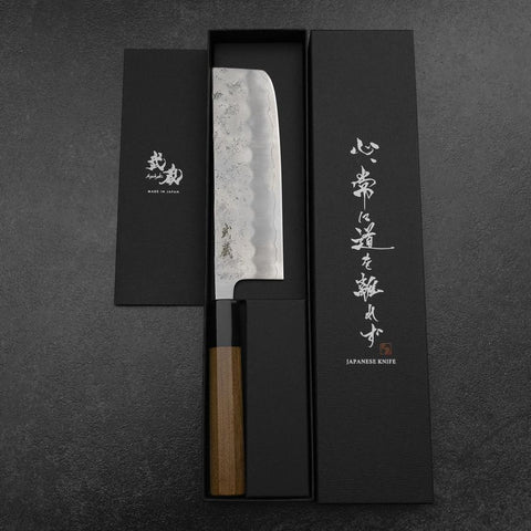 Nakiri Silver Steel #3 Nashiji Washi Buffalo Bubinga Handle 165mm (6.5”)