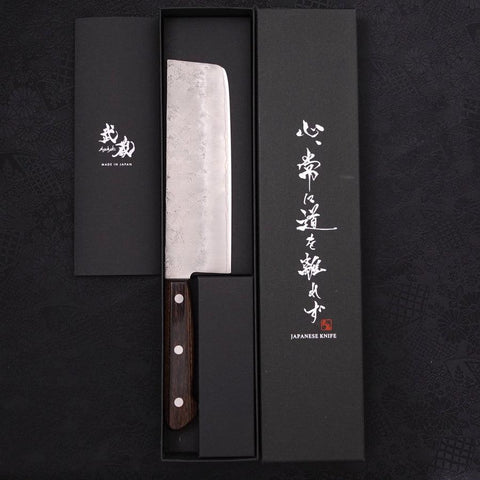 Nakiri Silver Steel #3 Nashiji Mango Occidental Marrón 165mm