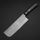 Nakiri Silver Steel #3 Nashiji Western Handle 170mm (6.7”)-[Musashi]-[Japanese-Kitchen-Knives]