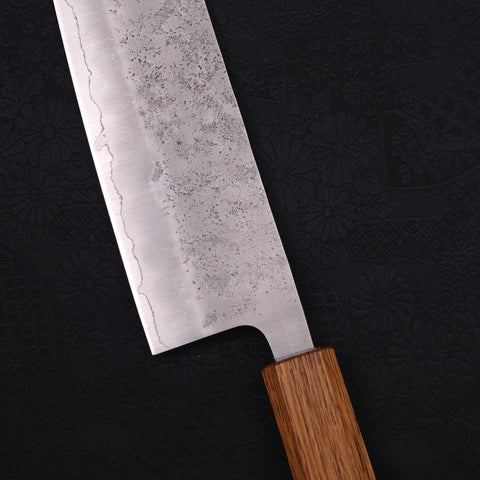 Nakiri Silver Steel #3 Nashiji Yaki Urushi Handle 165mm-[Musashi]-[Japanese-Kitchen-Knives]