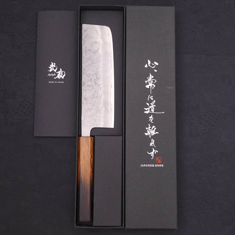 Nakiri Silver Steel #3 Nashiji Mango Yaki Urushi 165mm