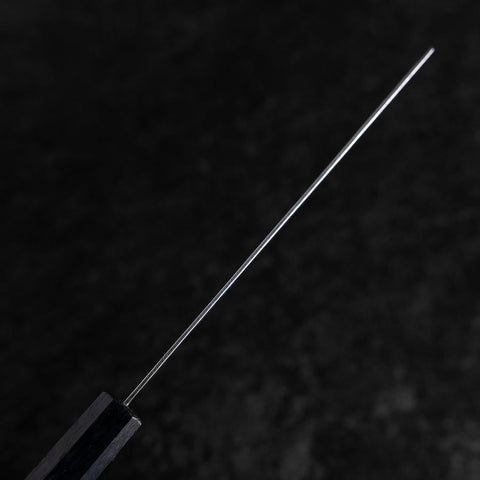 Nakiri Silver Steel #3 Nawame Damascus Dark Blue Urushi Handle 165mm-[Musashi]-[Japanese-Kitchen-Knives]