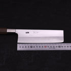 Nakiri Silver Steel #3 Walnut Handle 165mm-[Musashi]-[Japanese-Kitchen-Knives]