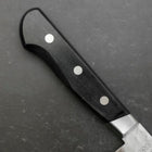Nakiri Stainless Clad Blue Steel #2 Tsuchime Western Black Handle 170mm-[Musashi]-[Japanese-Kitchen-Knives]