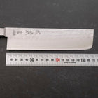 Nakiri Stainless Clad Blue Steel #2 Tsuchime Western Black Handle 170mm-[Musashi]-[Japanese-Kitchen-Knives]