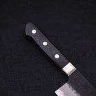 Nakiri Stainless Clad Blue Super Kurouchi Tsuchime Western Black Handle 165mm-[Musashi]-[Japanese-Kitchen-Knives]