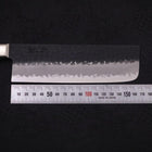 Nakiri Stainless Clad Blue Super Kurouchi Tsuchime Western Black Handle 165mm-[Musashi]-[Japanese-Kitchen-Knives]