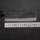 Nakiri Stainless Clad Blue Steel #2 Kurouchi Rubber Handle 165mm-[Musashi]-[Japanese-Kitchen-Knives]