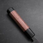 Nakiri Stainless Clad Blue Steel #2 Kurouchi Walnut Handle 165mm-[Musashi]-[Japanese-Kitchen-Knives]