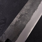 Nakiri Stainless Clad Blue Steel #2 Kurouchi Walnut Shitan Handle 165mm-[Musashi]-[Japanese-Kitchen-Knives]