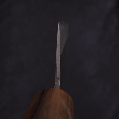 Nakiri Stainless Clad Blue Steel #2 Kurouchi Walnut Shitan Handle 165mm-[Musashi]-[Japanese-Kitchen-Knives]