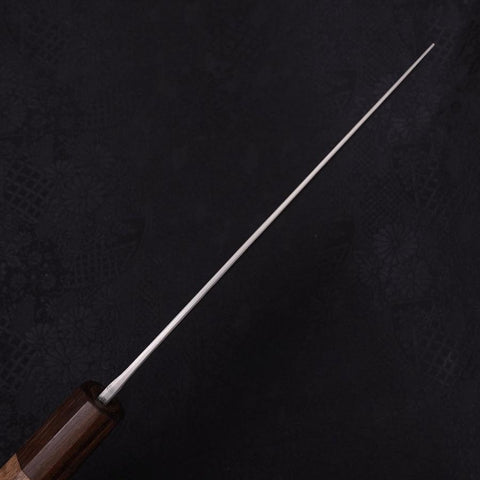 Nakiri Stainless Clad Blue Steel #2 Kurouchi Walnut Shitan Handle 165mm-[Musashi]-[Japanese-Kitchen-Knives]