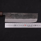 Nakiri Stainless Clad Blue Steel #2 Kurouchi Walnut Shitan Handle 165mm-[Musashi]-[Japanese-Kitchen-Knives]