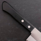 Nakiri Stainless Clad White Steel #2 Polished Western Black Handle 150mm-[Musashi]-[Japanese-Kitchen-Knives]
