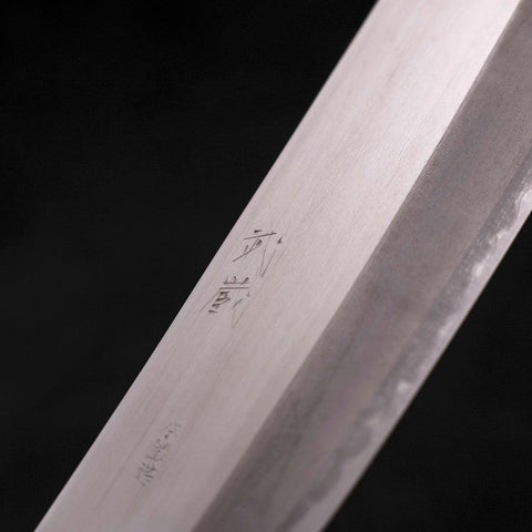 Nakiri Stainless Clad White Steel #2 Polished Yaki Urushi Handle 165mm-[Musashi]-[Japanese-Kitchen-Knives]