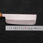 Nakiri Stainless Clad White Steel #2 Polished Yaki Urushi Handle 165mm-[Musashi]-[Japanese-Kitchen-Knives]