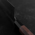 Nakiri Sweden Stainless Steel Nashiji Washi Damascus Buffalo Walnut Handle 165mm (6.5”)-[Musashi]-[Japanese-Kitchen-Knives]