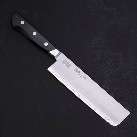 Nakiri Sweden Stainless Steel Polished Western Handle 165mm-[Musashi]-[Japanese-Kitchen-Knives]