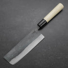 Nakiri V-Toku Kurouchi Damascus Buffalo Magnolia Handle 165mm-[Musashi]-[Japanese-Kitchen-Knives]