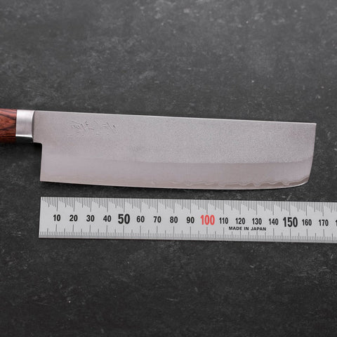 Nakiri VG-1 Nashiji Western Mahogany Handle 165mm-[Musashi]-[Japanese-Kitchen-Knives]