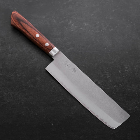 Nakiri VG-1 Nashiji Western Mahogany Handle 165mm-[Musashi]-[Japanese-Kitchen-Knives]