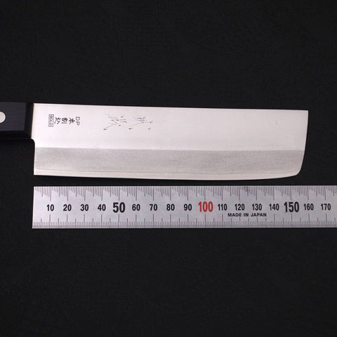 Nakiri VG-1 Polished Western Black Handle 160mm (Tsuba-nashi)-[Musashi]-[Japanese-Kitchen-Knives]