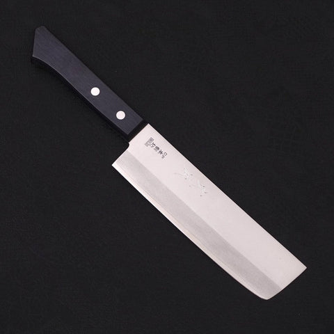 Nakiri VG-1 Polished Western Black Handle 160mm (Tsuba-nashi)-[Musashi]-[Japanese-Kitchen-Knives]