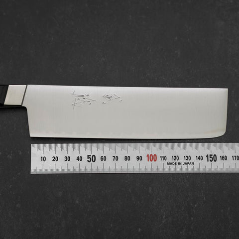 Nakiri VG-1 Polished Western Black Handle 170mm-[Musashi]-[Japanese-Kitchen-Knives]