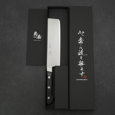 Nakiri VG-1 Polished Western Black Handle 170mm-[Musashi]-[Japanese-Kitchen-Knives]