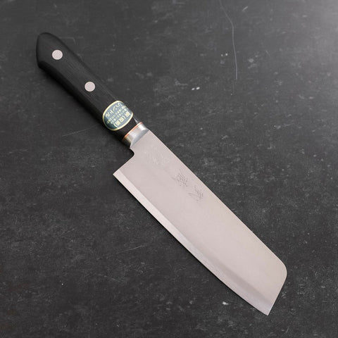 Nakiri VG-1 Pulido Mango Occidental con Incrustaciones de Cobre 160 mm