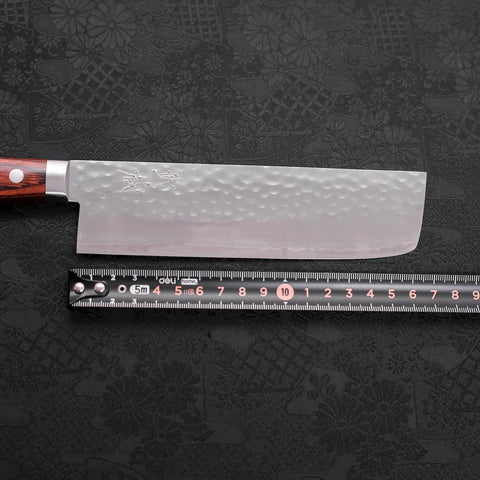 Nakiri VG-1 Tsuchime Western Mahogany Handle 165mm-[Musashi]-[Japanese-Kitchen-Knives]