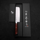 Nakiri VG-1 Tsuchime Western Mahogany Handle 165mm-[Musashi]-[Japanese-Kitchen-Knives]