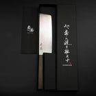 Nakiri VG-10 Damascus Ashwood Handle 170mm (6.7”)-[Musashi]-[Japanese-Kitchen-Knives]