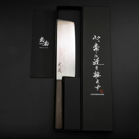 Nakiri VG-10 Damascus Ashwood Handle 170mm (6.7”)-[Musashi]-[Japanese-Kitchen-Knives]