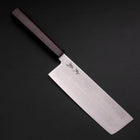 Nakiri VG-10 Damascus Ashwood Handle 170mm (6.7”)-[Musashi]-[Japanese-Kitchen-Knives]