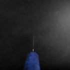 Nakiri VG-10 Damascus Blue Birch Handle 170mm-[Musashi]-[Japanese-Kitchen-Knives]