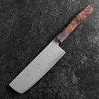 Nakiri VG-10 Damascus Brown Birch Handle 165mm (6.5”)-[Musashi]-[Japanese-Kitchen-Knives]