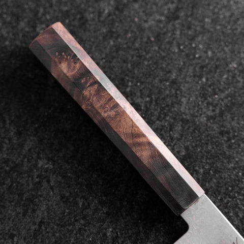 Nakiri VG-10 Damascus Brown Birch Handle 165mm (6.5”)-[Musashi]-[Japanese-Kitchen-Knives]